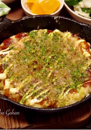残ったそばや素麺をお好み焼きにリメイク!-レシピのメイン写真
