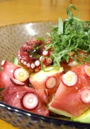 冷たく冷やして　たこ梅ジュレ和え-レシピのメイン写真