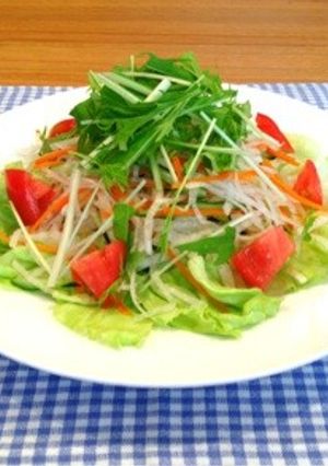 水菜と千切り野菜のサラダ-レシピのメイン写真