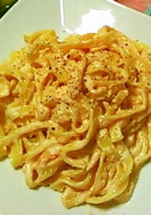 生クリームで濃厚！明太子のクリームパスタ-レシピのメイン写真