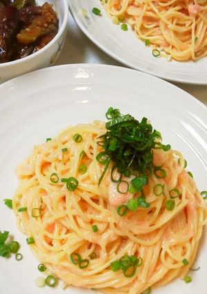 夏に食べたいたらこ（明太子）の冷製パスタ-レシピのメイン写真