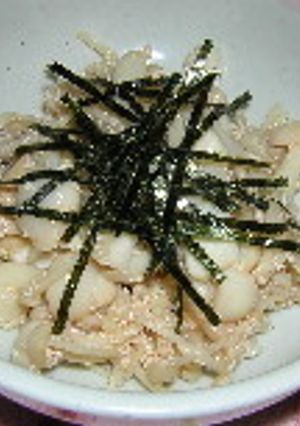 ヘルシーおつまみ、きのこのたらこ和え-レシピのメイン写真