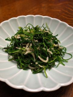 おかひじきとしらすのペペロンチーノ風-レシピのメイン写真