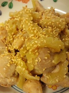 塩麹だけで☆鶏もも白ゴーヤ炒め-レシピのメイン写真