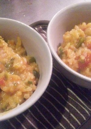 トマト煮リメイク◇レンジdeリゾット-レシピのメイン写真