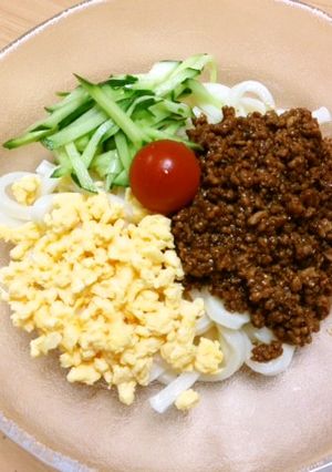 夏においしい！肉味噌冷やしうどん!!-レシピのメイン写真