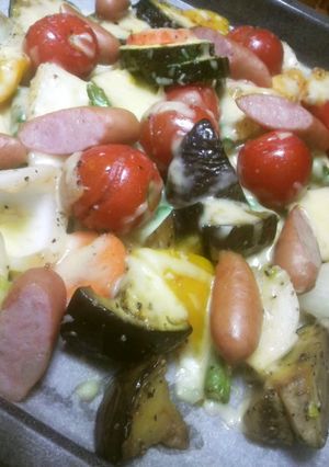 ☆夏野菜のシンプルオーブンチーズ焼き☆-レシピのメイン写真