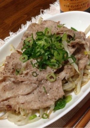 節約&低カロリー！ガッツリ蒸し豚もやし-レシピのメイン写真
