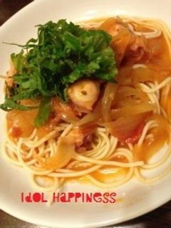しそとタコの冷製トマトパスタ-レシピのメイン写真