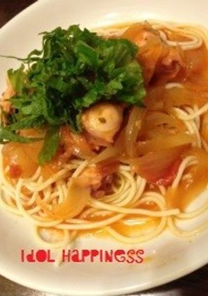 しそとタコの冷製トマトパスタ-レシピのメイン写真