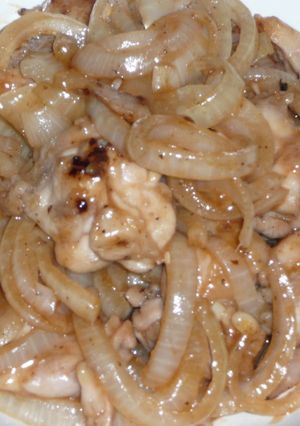 我が家の玉ねぎ鶏肉炒め-レシピのメイン写真