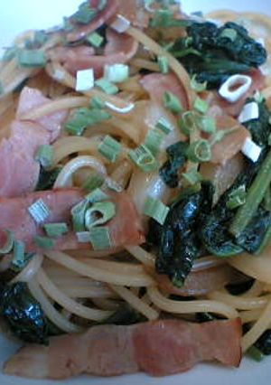 ほうれん草とベーコンのしょうゆパスタ-レシピのメイン写真