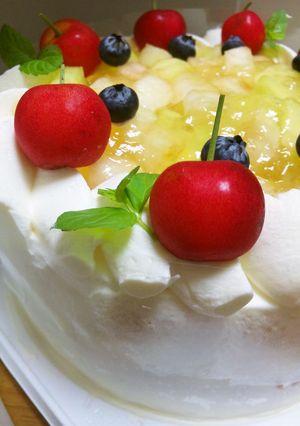 桃とメロンのショートケーキ♪-レシピのメイン写真