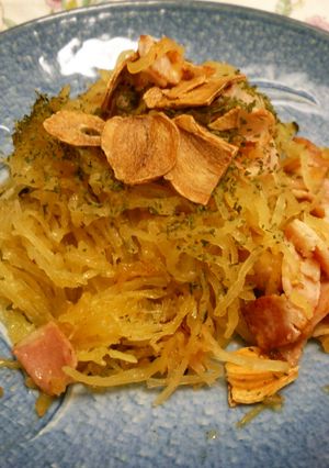 そうめん瓜のペペロンチーノ風(糸瓜）-レシピのメイン写真