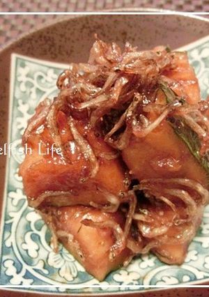 *かぼちゃとじゃこの甘辛バター炒め*-レシピのメイン写真