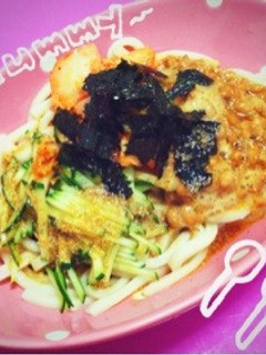 韓国風♪納豆キムチ冷うどん☆-レシピのメイン写真