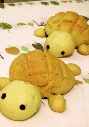 カメ？メロン？さくさくカメロンパン♪-レシピのメイン写真