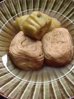 揚げ巻き湯葉と茄子の煮物-レシピのメイン写真