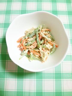 ☆蒸し鶏といんげんのごまドレサラダ☆-レシピのメイン写真