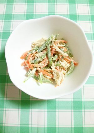 ☆蒸し鶏といんげんのごまドレサラダ☆-レシピのメイン写真
