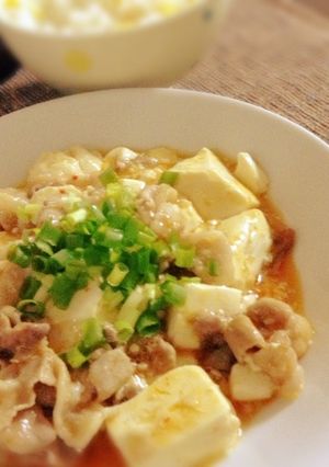 豚しゃぶ肉の塩マーボー♡-レシピのメイン写真