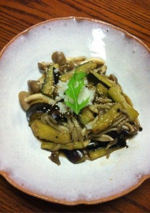 茄子としめじの和風炒め煮-レシピのメイン写真