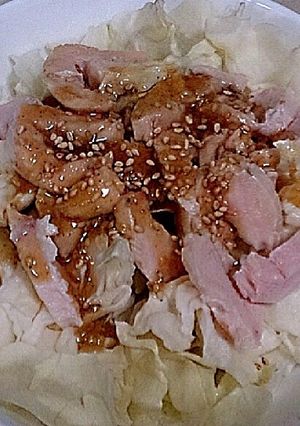 鳥ハムとキャベツのサラダ-レシピのメイン写真