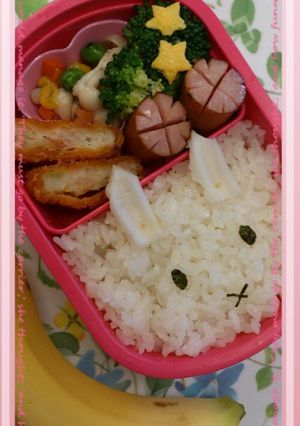 貼るだけ簡単♬ミッフィーのキャラ弁-レシピのメイン写真
