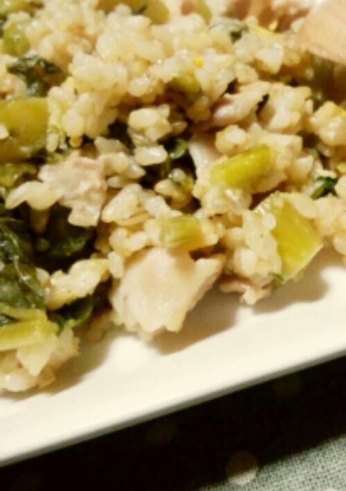 野沢菜の漬け物で簡単！野沢菜炒飯♪-レシピのメイン写真