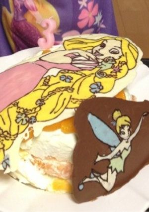ラプンツェル&ティンカーベル ケーキ-レシピのメイン写真