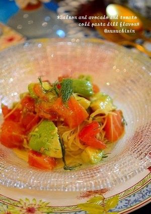 ✿アボトマサーモンの冷製パスタディル風味-レシピのメイン写真