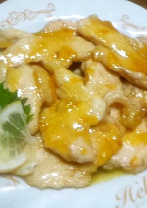 驚きの柔らかさ！鶏ムネ肉でオレンジソース-レシピのメイン写真