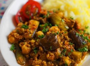 夏野菜とひよこ豆のキーマカレー-レシピのメイン写真