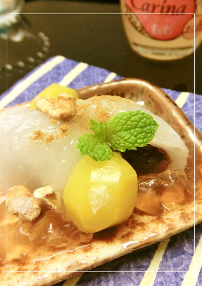 ももジュレを添えて～おとなの塩くるみ大福-レシピのメイン写真