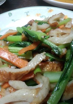 竹輪と小松菜の炒め物-レシピのメイン写真