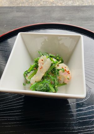春菊と桜鯛のナムル風おひたし-レシピのメイン写真