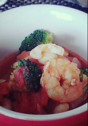 血圧・血糖を上げにくいシーフードトマト煮-レシピのメイン写真