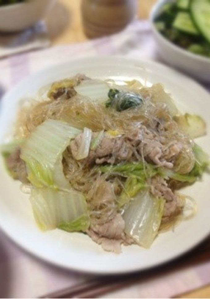 簡単＊白菜と春雨の豚肉炒め-レシピのメイン写真
