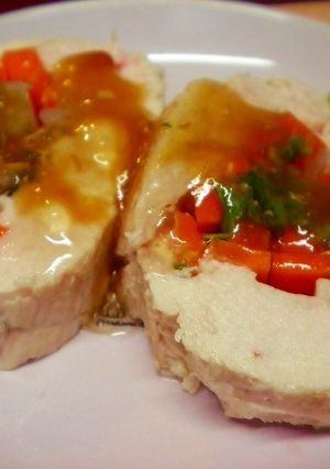 胸肉ロールの梅酒ジュレソース-レシピのメイン写真