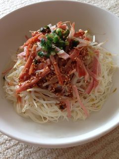 *ハムともやしのピリ辛そうめん*-レシピのメイン写真
