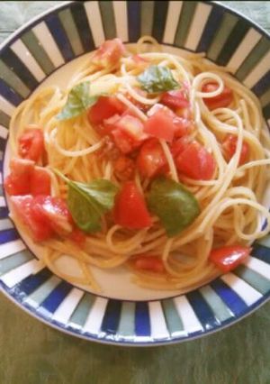 簡単!美味しい!トマトと梅の冷製パスタ-レシピのメイン写真