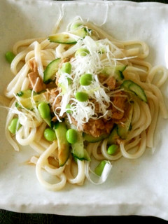 ツナと枝豆の冷やしうどん-レシピのメイン写真