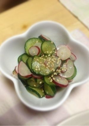 ラディッシュときゅうりの酢の物-レシピのメイン写真