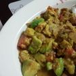 豚肉とアボカドの卵とじ