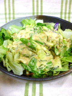 めかぶと納豆の、ふわとろサラダ♪-レシピのメイン写真