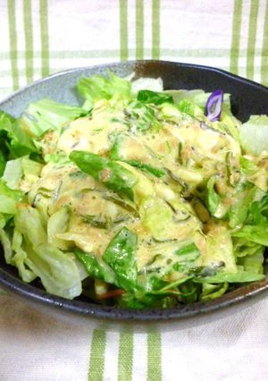めかぶと納豆の、ふわとろサラダ♪-レシピのメイン写真