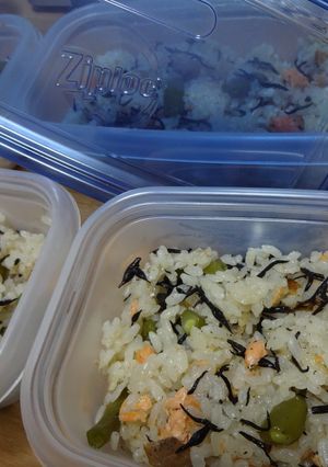 ◎成功◎鮭とひじきの炊き込みご飯弁当-レシピのメイン写真