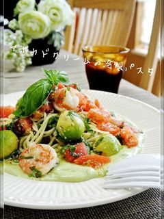アボカドクリームの冷製パスタ-レシピのメイン写真