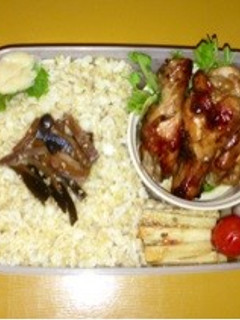 鶏手羽の照り焼き弁当♪-レシピのメイン写真