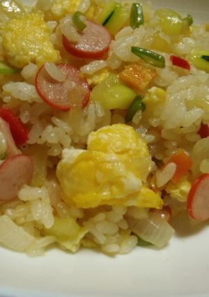 ズッキーニ入り…「夏野菜炒飯」-レシピのメイン写真